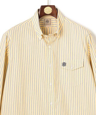 J.PRESS MEN ブロードマルチストライプ シャツ / B.D. イエロー系1