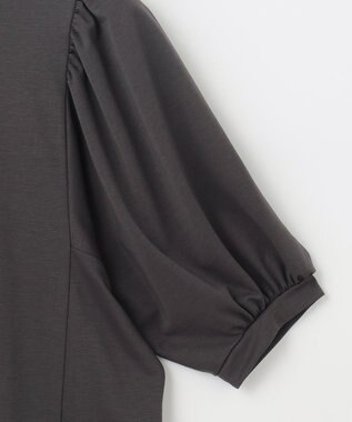 自由区 【洗える・XSサイズあり】ハイツイストポンチボリューム袖 カットソー グレー系