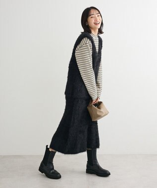 Green Parks ・Ｐｅｔｉｔ　Ｆｌｅｕｒ　シャギーマーメイドスカート Black