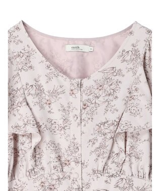 earth music&ecology フラワーフレアワンピース Ivory