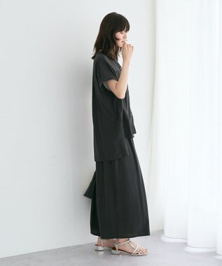 YECCA VECCA 【セットアップ可能】ポケットスキッパーシャツ Charcoal Gray