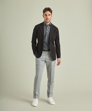 GOTAIRIKU 【ストレッチ】ブロックサッカージャージージャケット ブラック系