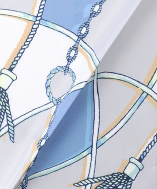 ANY SIS 【WEB・一部店舗限定】大判チェーン スカーフ ブルーチェーン