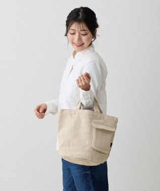 ROOTOTE 1285【ボトルホルダー付き】SN.デリ.リサイクルコットンH-A 03：ベージュミックス