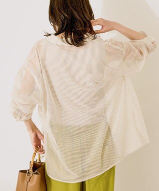 AMERICAN HOLIC メッシュ長袖シャツ【WEB限定カラー有り】 Ivory