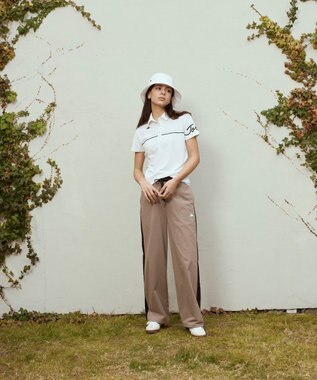 FILA GOLF／marie claire 【Kappa】切り替え半袖ポロシャツ ホワイト