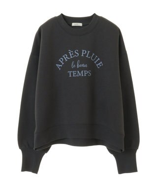 earth music&ecology アソートロゴショートスウェット Charcoal Gray