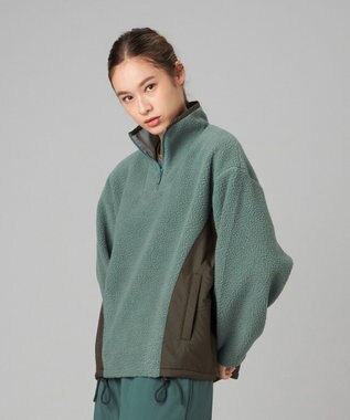 Chacott Chacott BALANCE ボアハーフジップジャケット グリーン