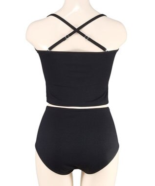 San-ai Resort（三愛水着楽園） 【WEB限定】ニットレーストップス付き4点セット水着 オフホワイト