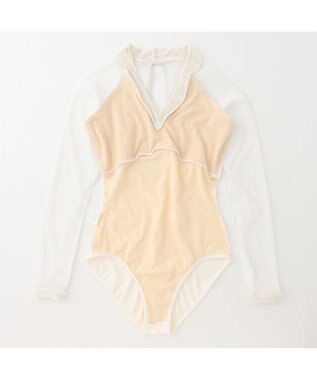 Chacott ◎【Nela ライン】ロングスリーブレオタード オフホワイト