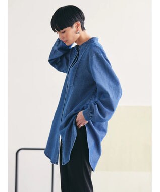 AMERICAN HOLIC デニムブザムバックボタンチュニック Indigo