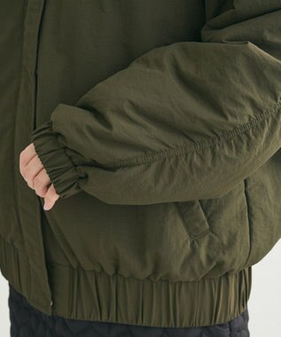 Green Parks ・ＥＬＥＮＣＡＲＥ　ＤＵＥ　フェイクレザーエリブルゾ Khaki