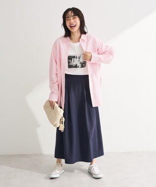 Green Parks ＵＶカットシャツ Stripe Pink