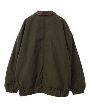 Green Parks ・ＥＬＥＮＣＡＲＥ　ＤＵＥ　フェイクレザーエリブルゾ Khaki