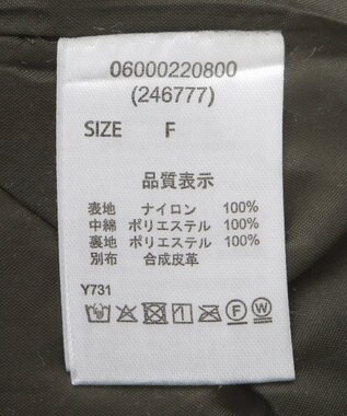 Green Parks ・ＥＬＥＮＣＡＲＥ　ＤＵＥ　フェイクレザーエリブルゾ Khaki