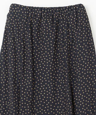 ANY 【洗濯機可能】フレアマチスカート ネイビードット