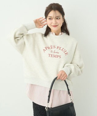 earth music&ecology アソートロゴショートスウェット Oatmeal