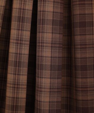 earth music&ecology ベルト付きプリーツミニスカート check