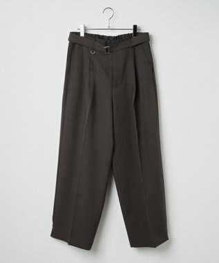 WEGO トロミ　ベルト付きワイドスラックス ブラウン