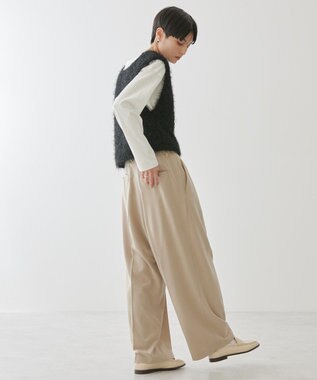 AMERICAN HOLIC 選べる丈２サイズ前後２ｗａｙシャギーベスト Black