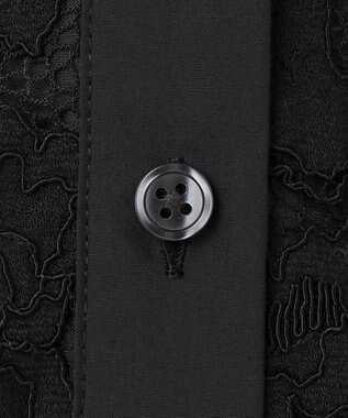 自由区 【SHIHOさん着用】レースブロッキング ブラウス ブラック