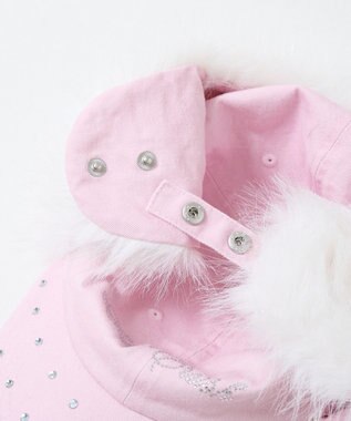 WEGO ラインストーンドッグイヤーキャップ ライトピンク