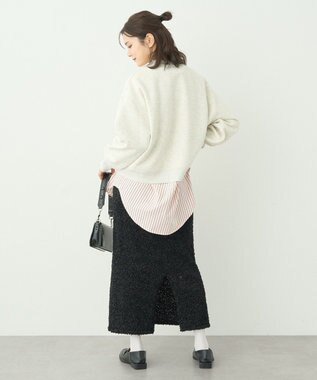 earth music&ecology アソートロゴショートスウェット Oatmeal