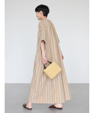 AMERICAN HOLIC イージーケア＋接触冷感丈違い強撚ワッシャーワンピース Stripe Beige