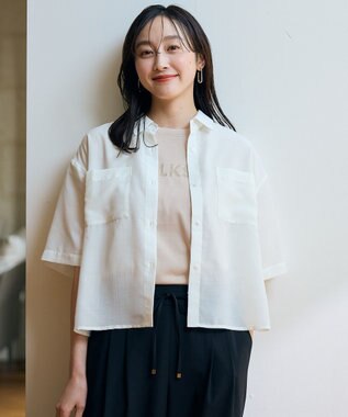 ANY シアーテックリネンシャツ オフ