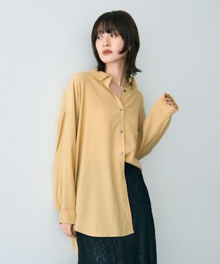 YECCA VECCA バックギャザーロングシャツ