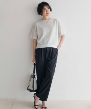 J.PRESS LADIES L 【洗える・抗菌防臭】LUREX ラメ ニットT ライトグレー系