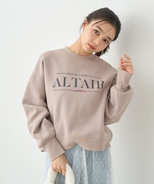 earth music&ecology アソートロゴショートスウェット Pink Beige