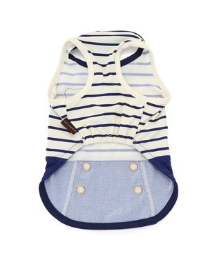 PET PARADISE ペットパラダイス 接触冷感 マリン風 タンクトップ 小型犬 ネイビー