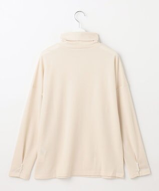 自由区 S 【洗える】ビンテージパールタートルネック カットソー ベージュ系
