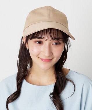 MOONBAT 【帽子】フルラ (FURLA) ジョッキーハット　ロゴプレート ベージュ