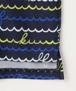 23区GOLF 【MEN】【吸水速乾・UVケア】ウェーブロゴプリント 半袖シャツ ネイビー系5