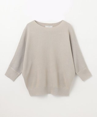 ANY L 【洗濯機可/UVカット】アクリルガータードルマンニット サンドベージュ