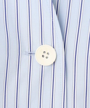 uncrave THOMAS MASON ペプラムジレブラウス ブルーストライプ