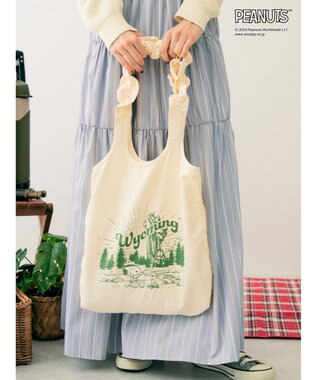 AMERICAN HOLIC ピグメントフリルＢＡＧ／ＰＥＡＮＵＴＳ Ivory