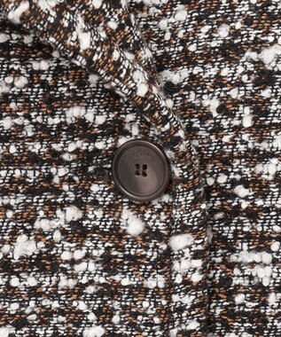 JOSEPH ウールツィード　ダブルブレステッドコート Black combo