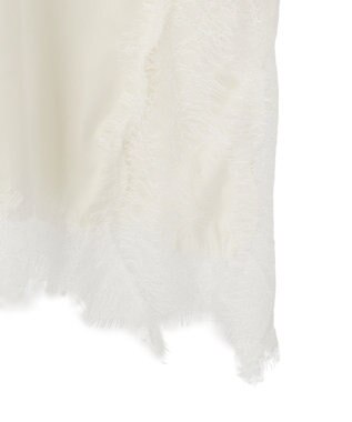 YECCA VECCA ドロストスリーブヘムレースTee White