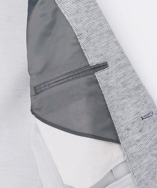 JOSEPH ABBOUD 【尾州産ジャージー/軽量/ストレッチ】ノルマンディーリネントップジャージージャケット ブルー系