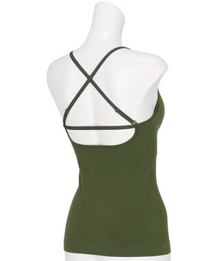 WACOAL 【GOCOCi ゴコチ】 カップ付きインナー ぴったりフィット ズレにくい 洗濯機洗い可能(ネット使用) ブラキャミソール ブラトップ レディース ノンワイヤー UGG122 /ワコール グリーン