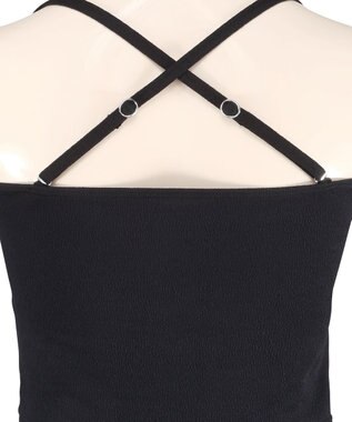 San-ai Resort（三愛水着楽園） 【WEB限定】ニットレーストップス付き4点セット水着 オフホワイト