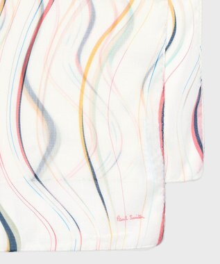 Paul Smith Summer Swirl プリント スカーフ オフホワイト