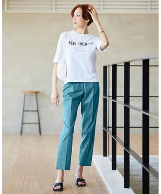 ICB L 【洗える】 ロゴTEE カットソー オフホワイト系