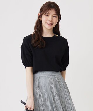 ANY SIS 【接触冷感・UVケア】フロント切替 プルオーバー ブラック