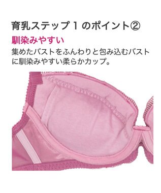 BRADELIS New York 【BRADELIS New York / 育乳補整ブラ・STEP1 集める】ジャスミンステップ１ブラ24S1 マゼンタ