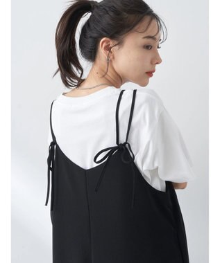 earth music&ecology リボンコンビネゾン Black