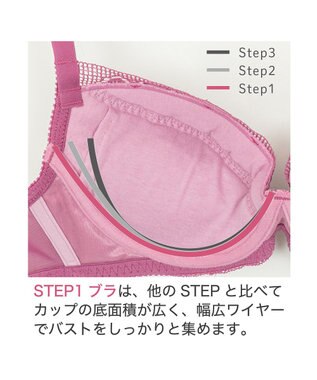BRADELIS New York 【BRADELIS New York / 育乳補整ブラ・STEP1 集める】ジャスミンステップ１ブラ24S1 マゼンタ